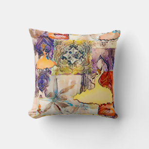 Classic Flamenco Dance Throw Pillow