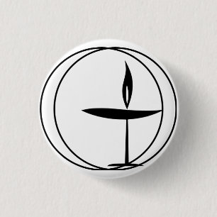 Classic "Flaming Chalice" 1 Inch Round Button