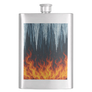 Classic Flask Clash of Fire and Ice