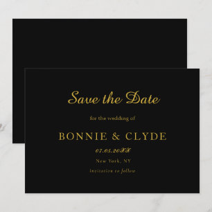 Classic Flat Wedding Save the Date with Modern Sty