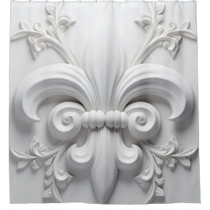 Classic Fleur De Lis Showercurtain