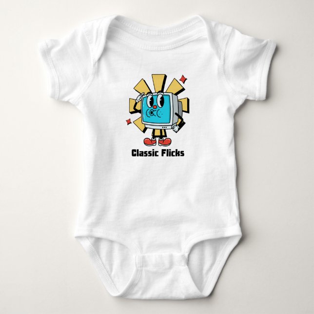 Classic flicks baby bodysuit (Front)