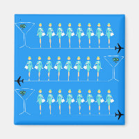 Classic Flight Attendant Magnet