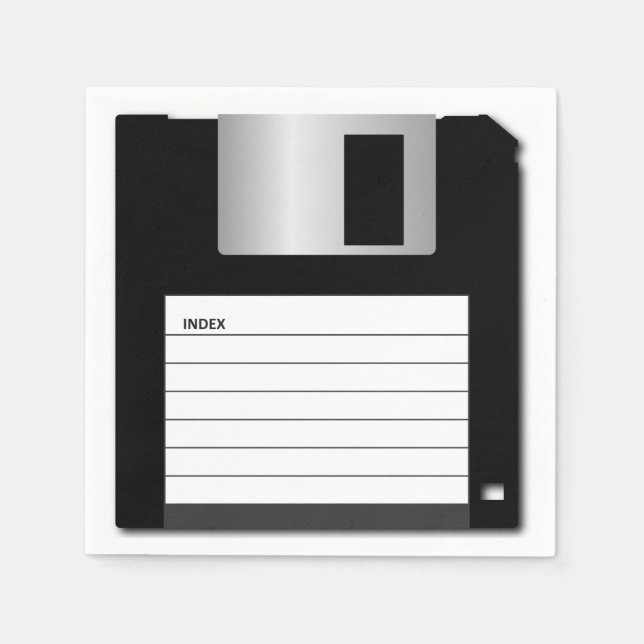 Classic Floppy Disc Computer Geek  Napkin (Front)