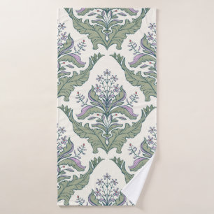 Classic floral damask seamless pattern bath towel