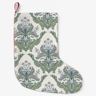 Classic floral damask seamless pattern small christmas stocking