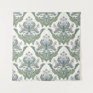 Classic floral damask seamless pattern tapestry