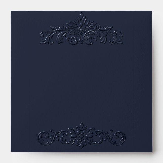 Classic Floral Elegance Wedding Envelope (Front)