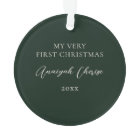 Classic Floral Frame Baby's First Christmas