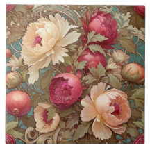 Classic Floral Fruit Decorative Ceramic Tile