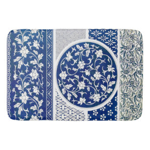 Classic Floral Ornament Print Bath Mat