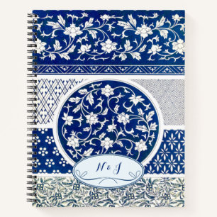Classic Floral Ornament Print Notebook