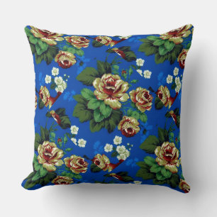 Classic Floral Pattern From The Past Throw Pillow
