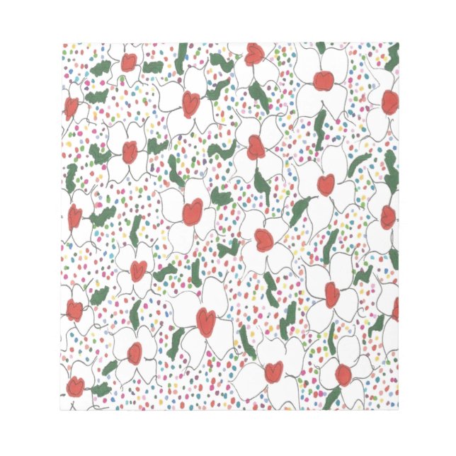 Classic Floral Pattern Notepad (Front)