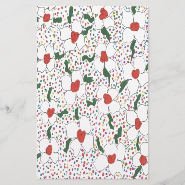 Classic Floral Pattern Stationery (Front)