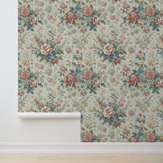 Classic Floral Print Wallpaper