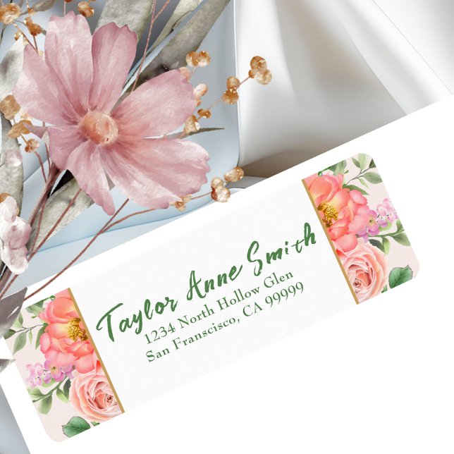 Classic Floral Roses Border Return Address (Creator Uploaded)