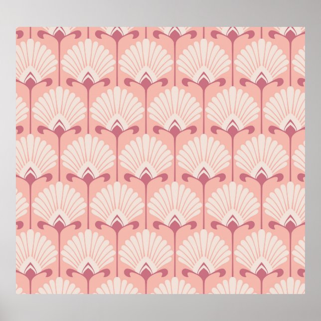 Classic Floral: Seamless Vintage Pattern Poster (Front)
