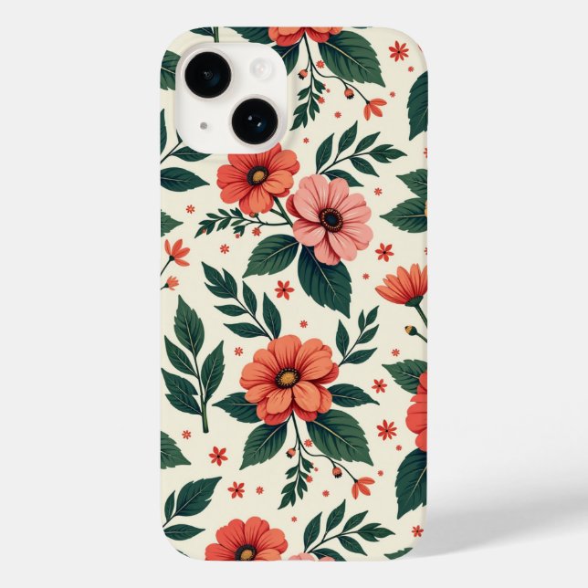 Classic Floral Symmetry Case-Mate iPhone Case (Back)