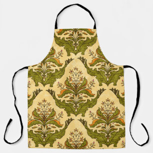 Classic floral wallpaper of stylized plants, seaml apron