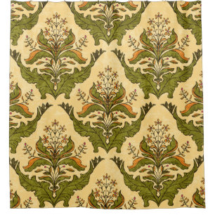 Classic floral wallpaper: stylized damask.