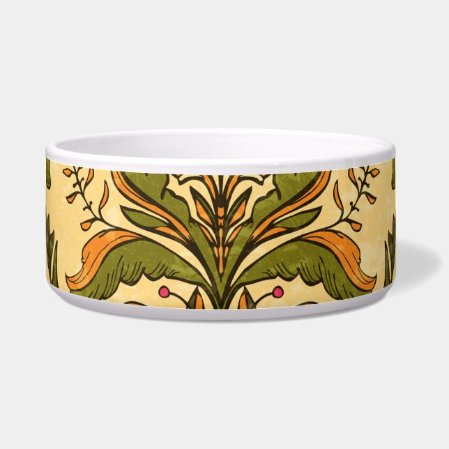 Classic floral wallpaper: stylized damask. (Front)