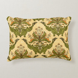 Classic floral wallpaper: stylized damask. accent pillow