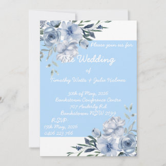 Classic Floral Wedding Invitation