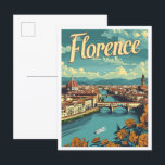 Classic Florence Italy Retro Vintage Travel Postcard<br><div class="desc">Classic Florence Italy Retro Vintage Travel Postcard</div>