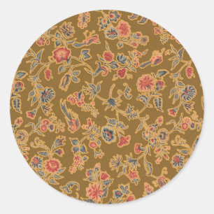 Classic Flower Chintz Pretty Soft Floral Design Classic Round Sticker