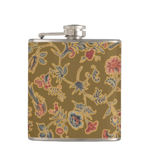Classic Flower Chintz Pretty Soft Floral Design Hip Flask