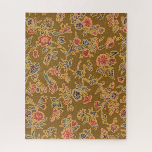 Classic Flower Chintz Pretty Soft Floral Design Jigsaw Puzzle