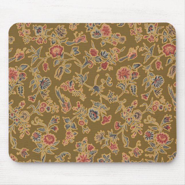 Classic Flower Chintz Pretty Soft Floral Design Mouse Pad (Front)