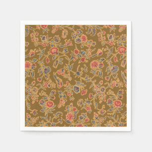 Classic Flower Chintz Pretty Soft Floral Design Napkin