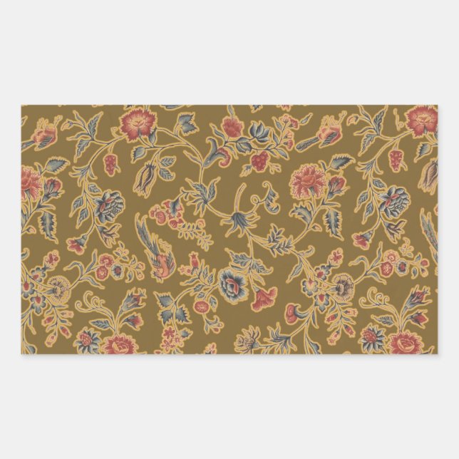Classic Flower Chintz Pretty Soft Floral Design Sticker (Front)