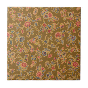 Classic Flower Chintz Pretty Soft Floral Design Tile