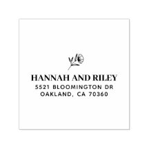 Classic Flower Couple Return Address