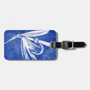 Classic Fly Blue Wet Fly Luggage Tag