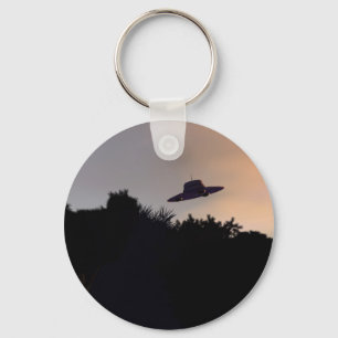 Classic Flying Saucer 2 Keychain