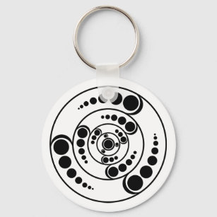 Classic Flying Saucer UFO Crop Circle #2 Keychain