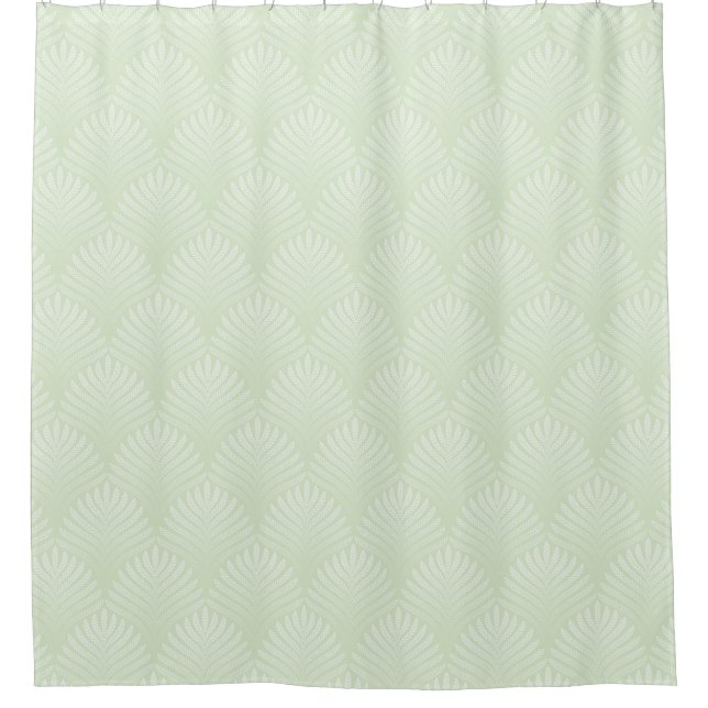 Classic foliage pattern in white and green (Front)