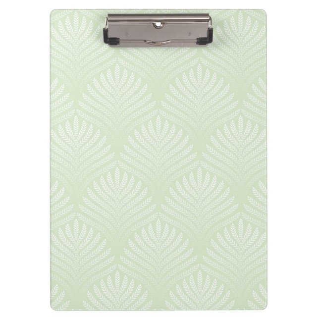 Classic foliage pattern in white and green clipboard (Front)