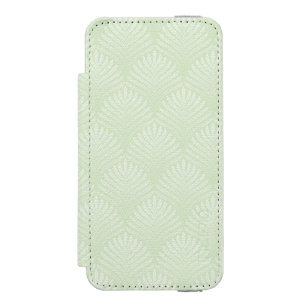Classic foliage pattern in white and green incipio watson™ iPhone 5 wallet case