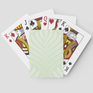 Classic foliage pattern in white and green playing cards