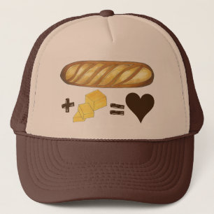 Classic Food Pairing Bread + Butter = Love Heart Trucker Hat