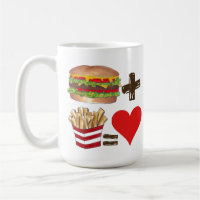 Classic Food Pairing Burger + Fries = Love Heart