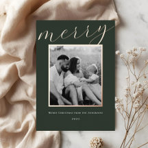 Classic Forest Green and Gold Frame Family Photo