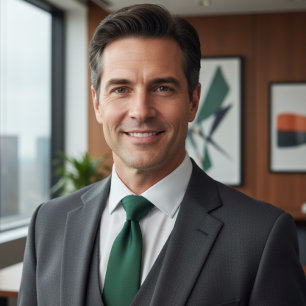 Classic Forest Green Solid Tie