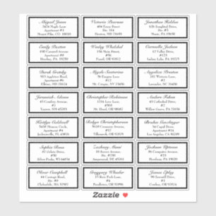 Classic Formal Black Wedding Small Guest Address