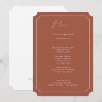 Classic Formal Calligraphy Terracotta Wedding